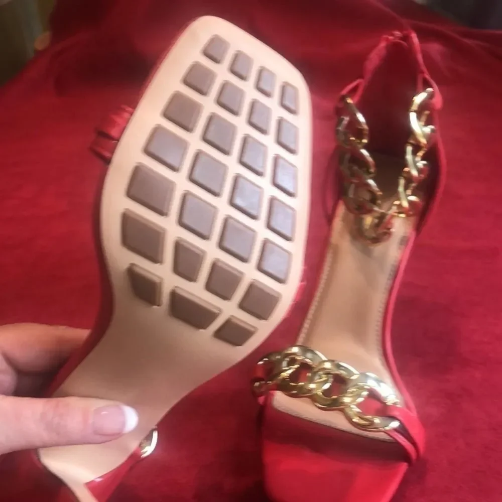 NEW Shoe Dazzle sandals chain detail size 9 - Picture 7 of 8